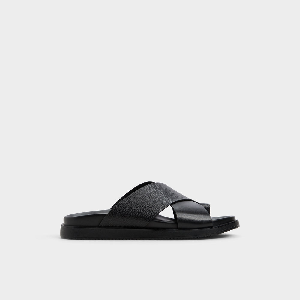 Aldo | Darley Black Men's Sandals & Slides - Strappy flat sandal