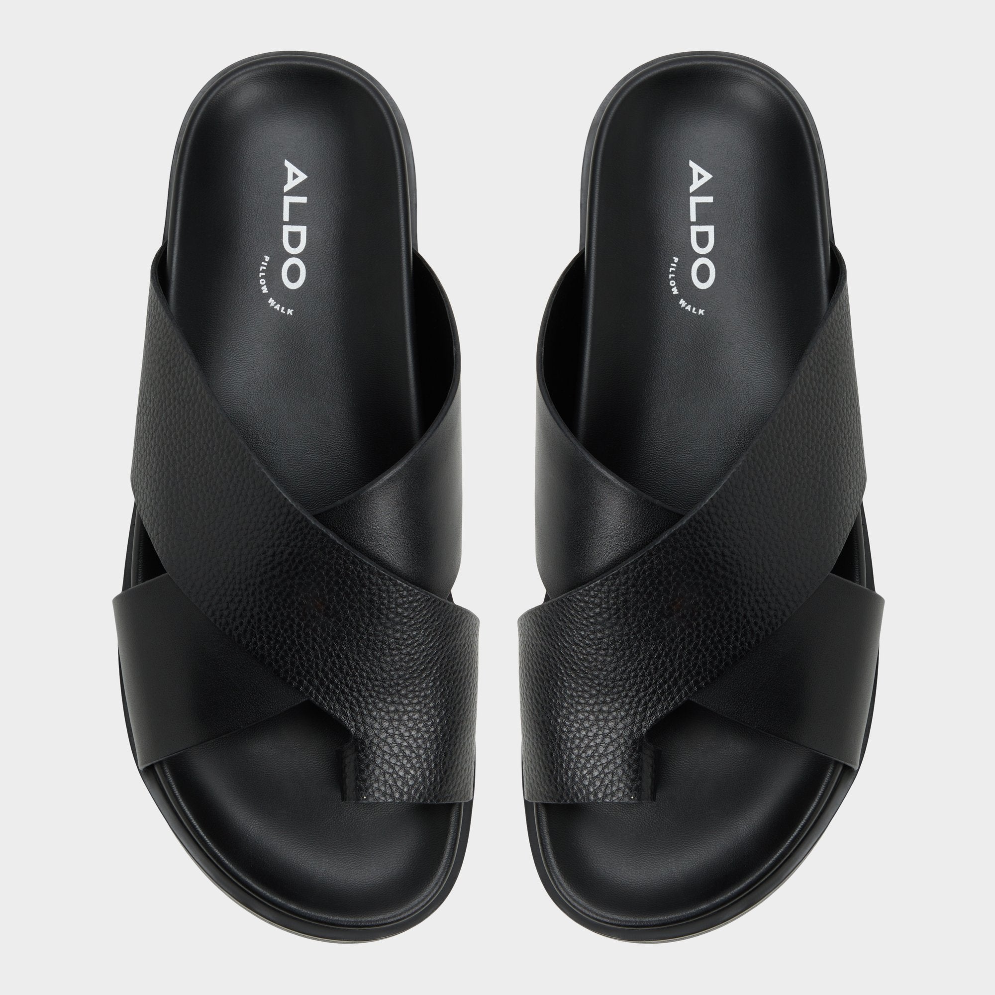 Aldo | Darley Black Men's Sandals & Slides - Strappy flat sandal