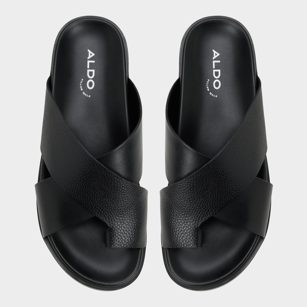Aldo | Darley Black Men's Sandals & Slides - Strappy flat sandal