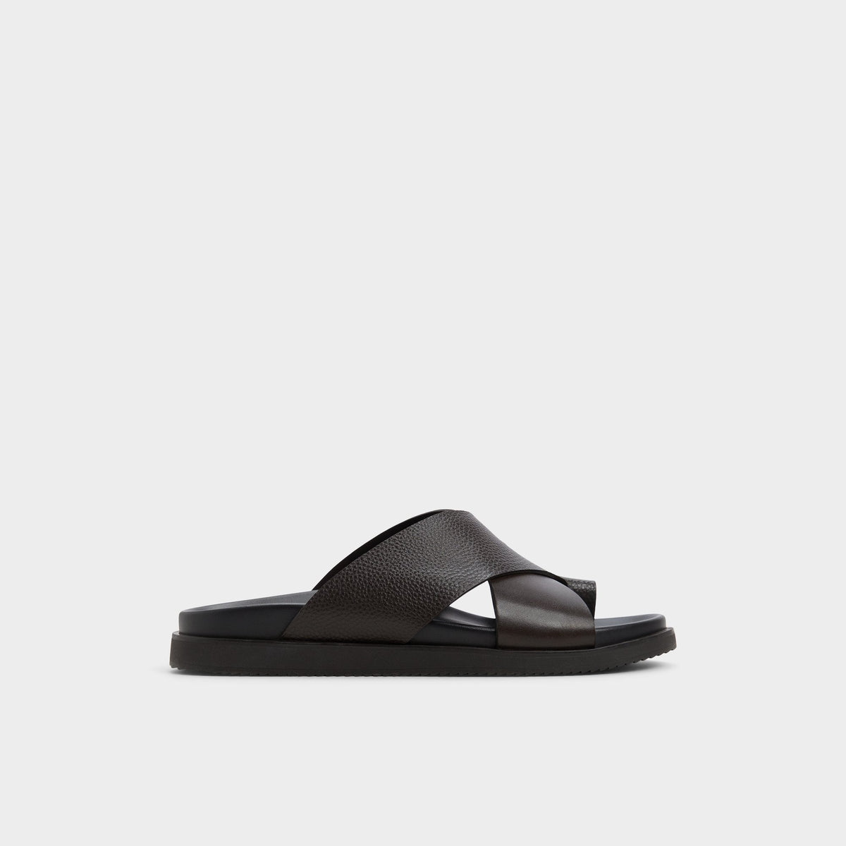 Aldo | Darley Dark Brown Men's Sandals & Slides - Strappy flat sandal