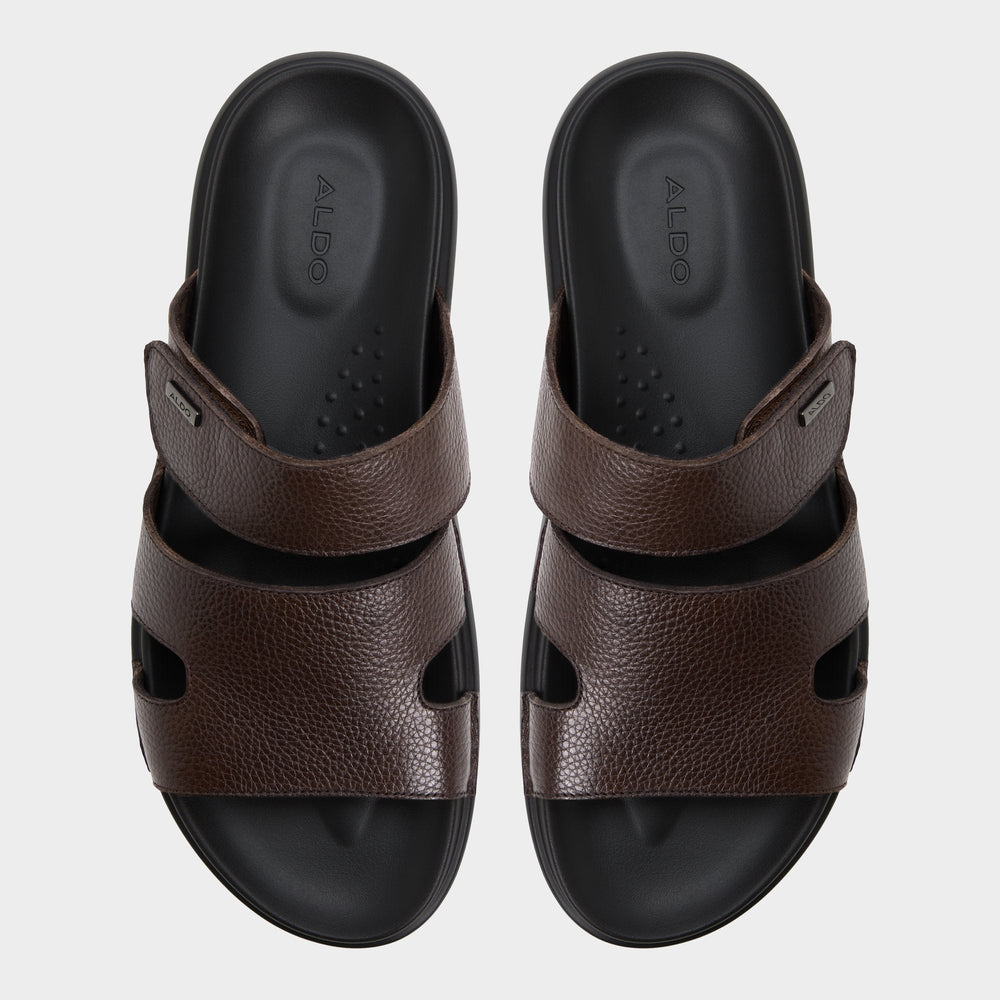 Aldo | Windham Dark Brown Men's Sandals & Slides - Slide sandal