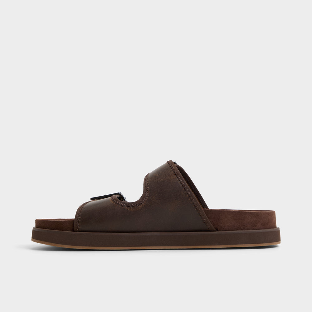 Aldo | Sunnyside Dark Brown Men's Slides - Slide sandal