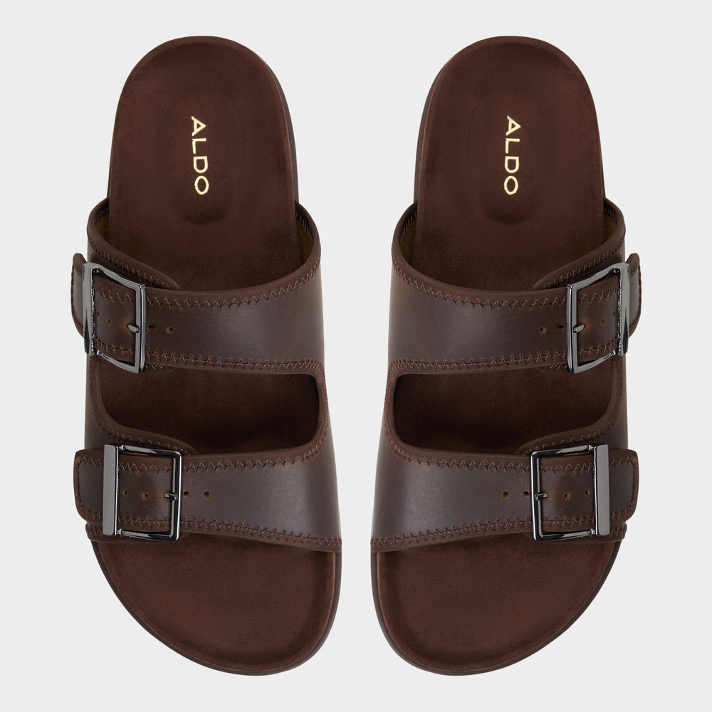 Aldo | Sunnyside Dark Brown Men's Slides - Slide sandal