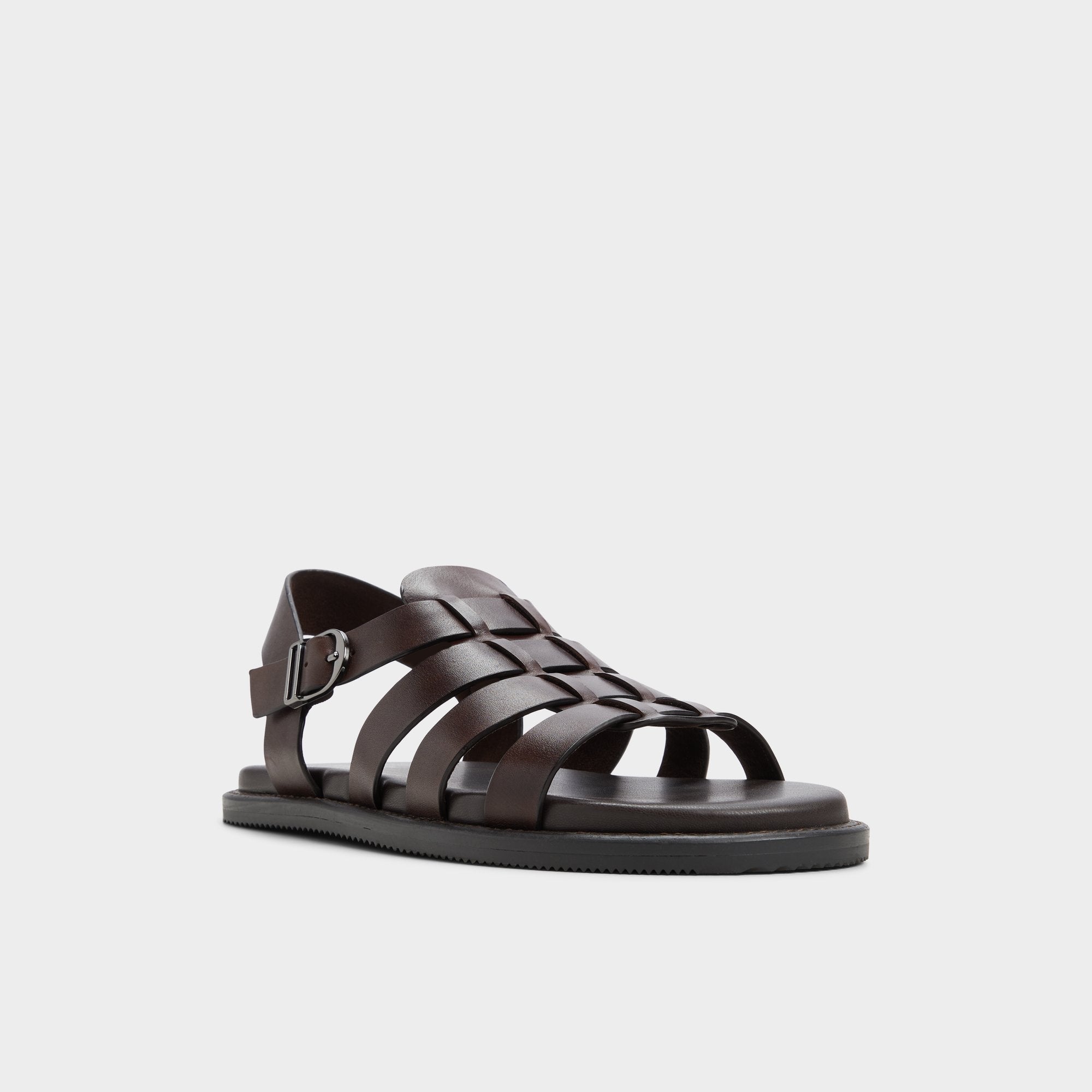Aldo | Warley Dark Brown Men's Sandals & Slides - Strappy flat sandal