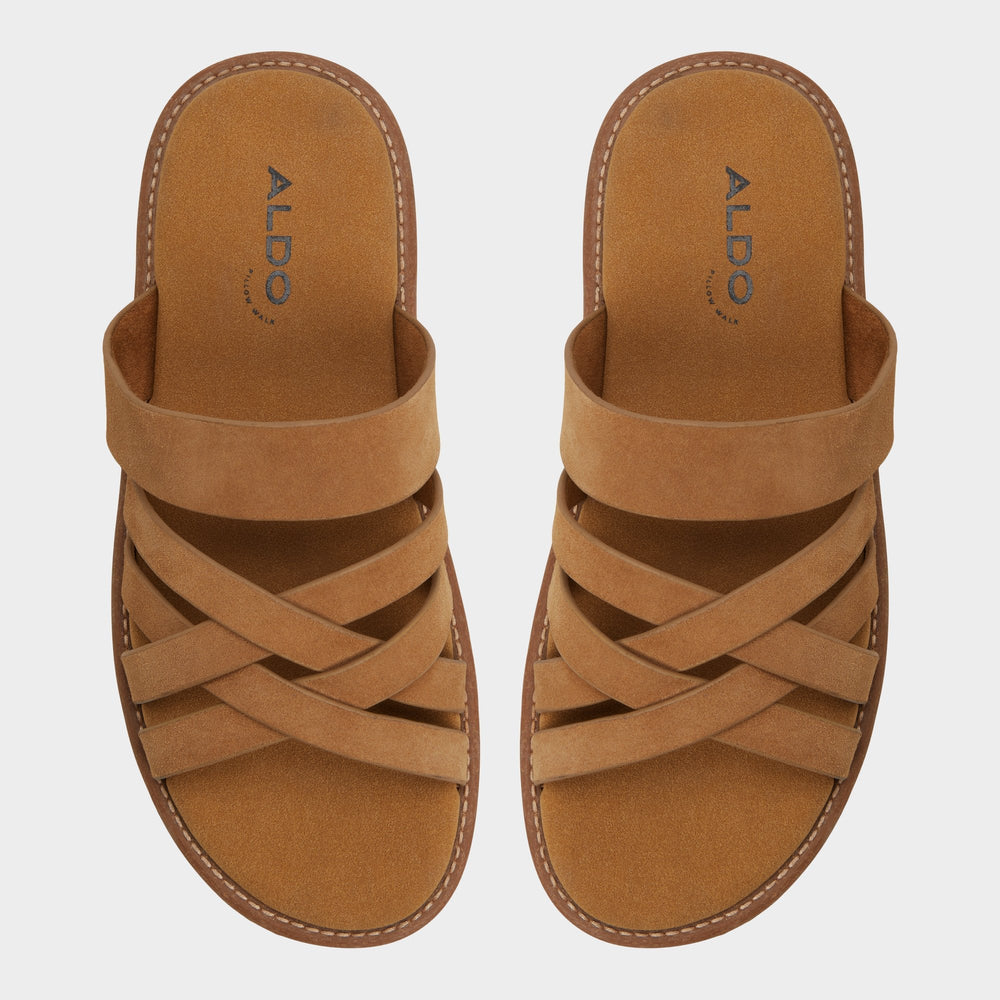 Aldo | Haniff Camel Men's Sandals & Slides - Strappy flat sandal