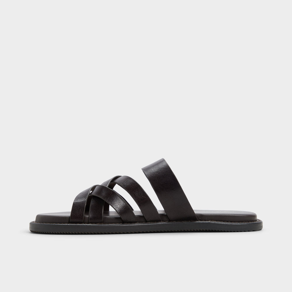 Aldo | Haniff Brown Men's Sandals & Slides - Strappy flat sandal