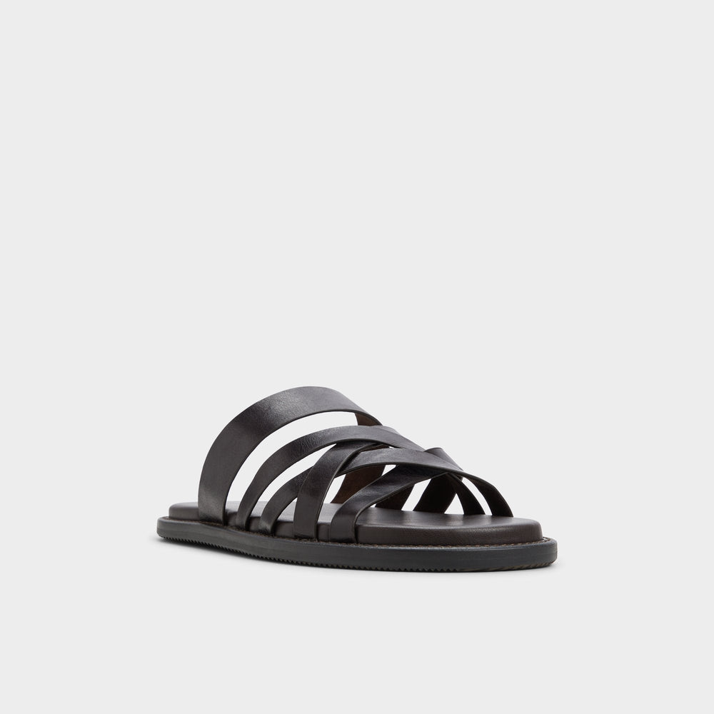 Aldo | Haniff Brown Men's Sandals & Slides - Strappy flat sandal