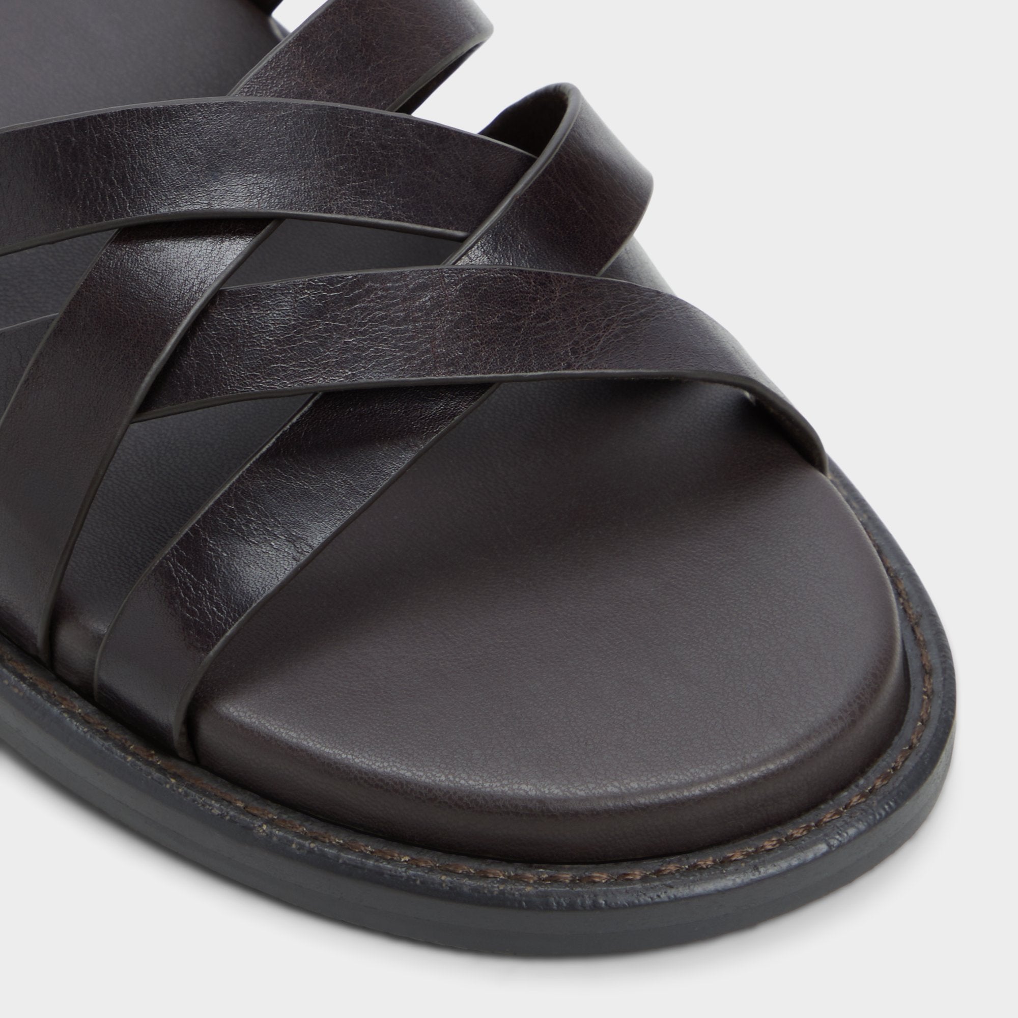 Aldo | Haniff Brown Men's Sandals & Slides - Strappy flat sandal