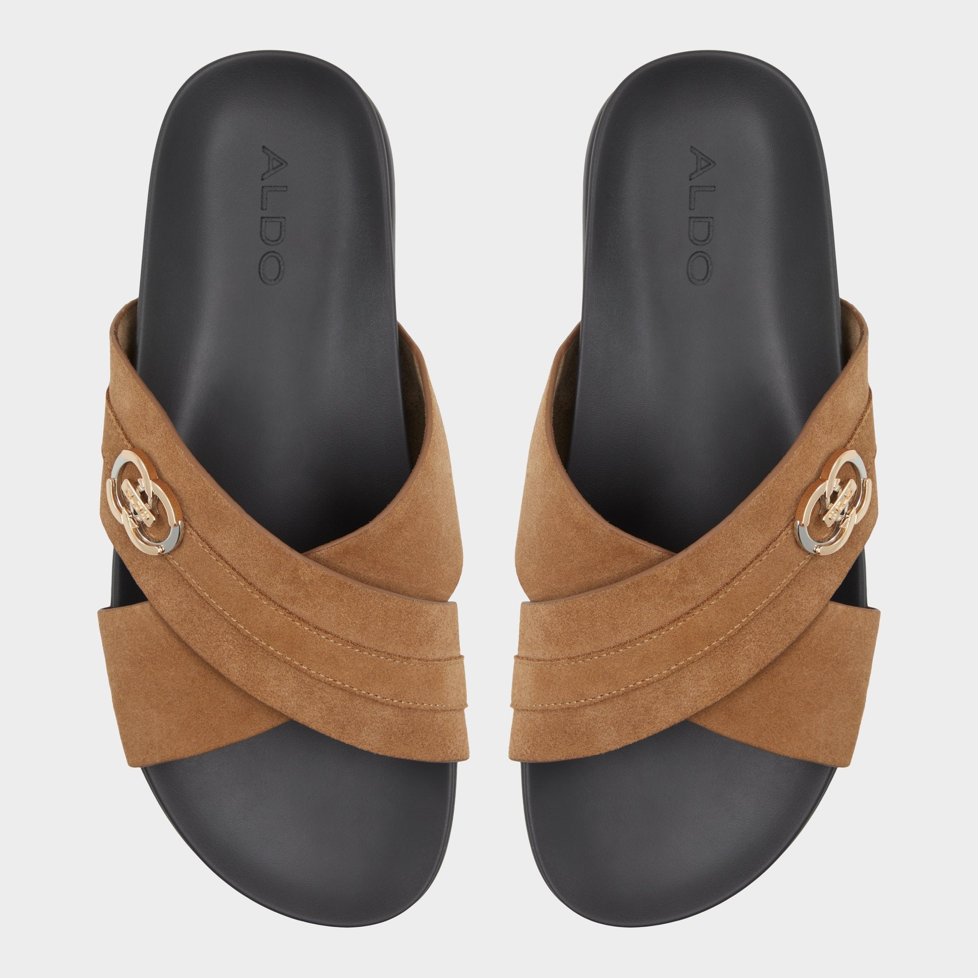 Aldo | Delmar Open Brown Men's Slides - Slide sandal