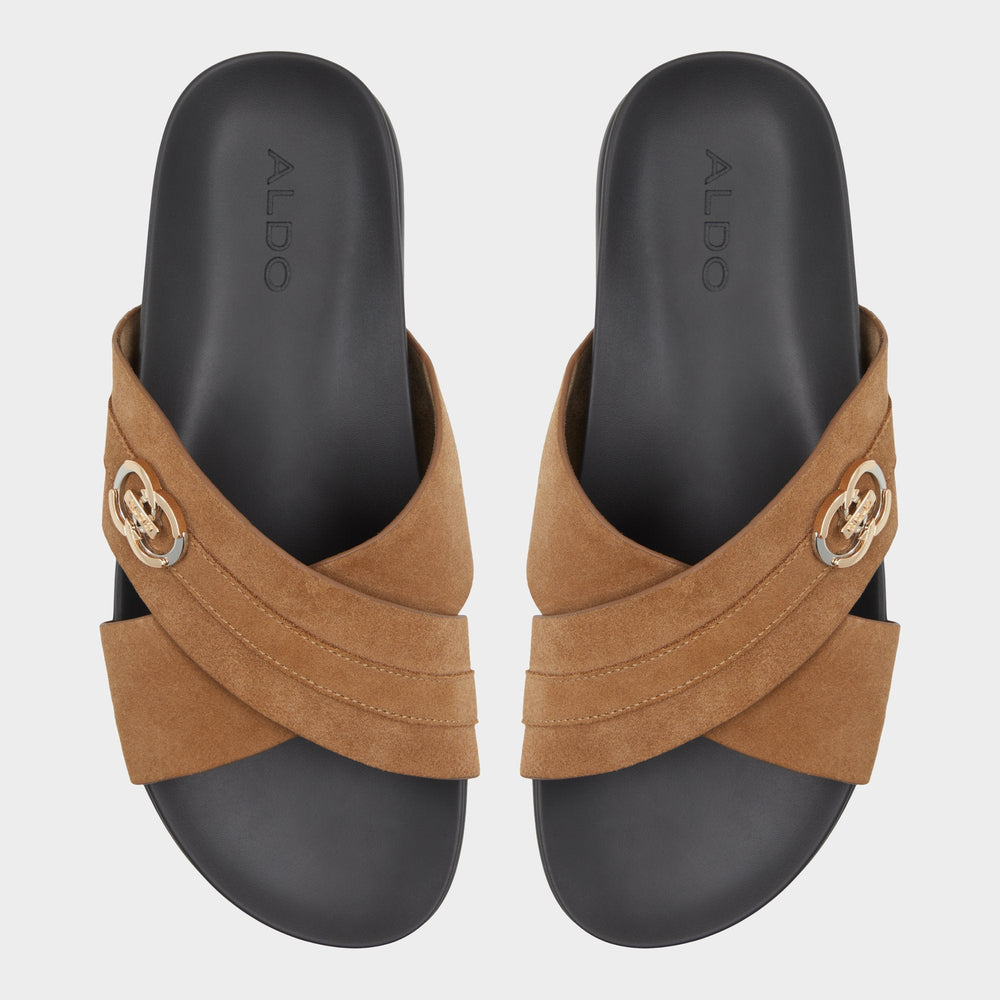 Aldo | Delmar Open Brown Men's Slides - Slide sandal