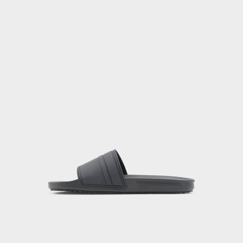 Aldo | Dinmore Black Synthetic Rubber Men's Slides - Slide sandal