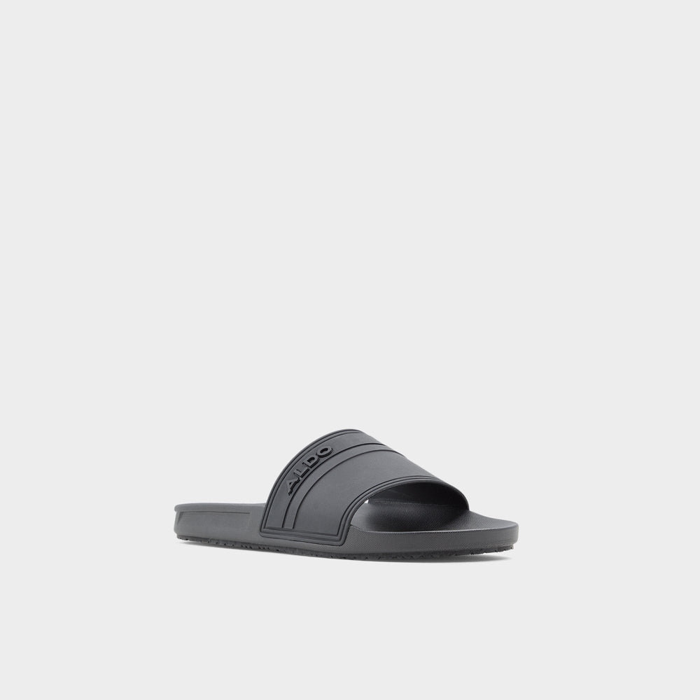 Aldo | Dinmore Black Synthetic Rubber Men's Slides - Slide sandal