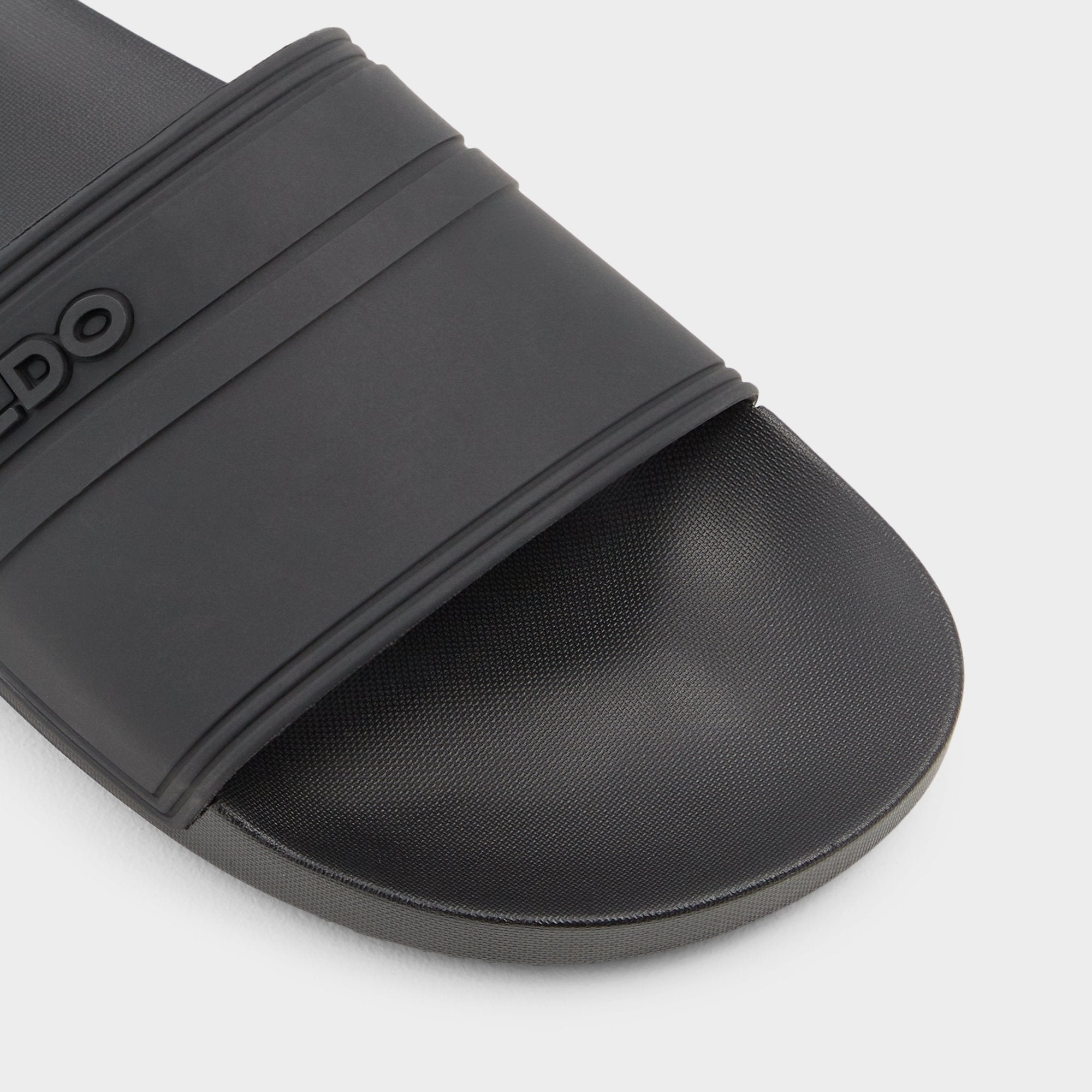 Aldo | Dinmore Black Synthetic Rubber Men's Slides - Slide sandal