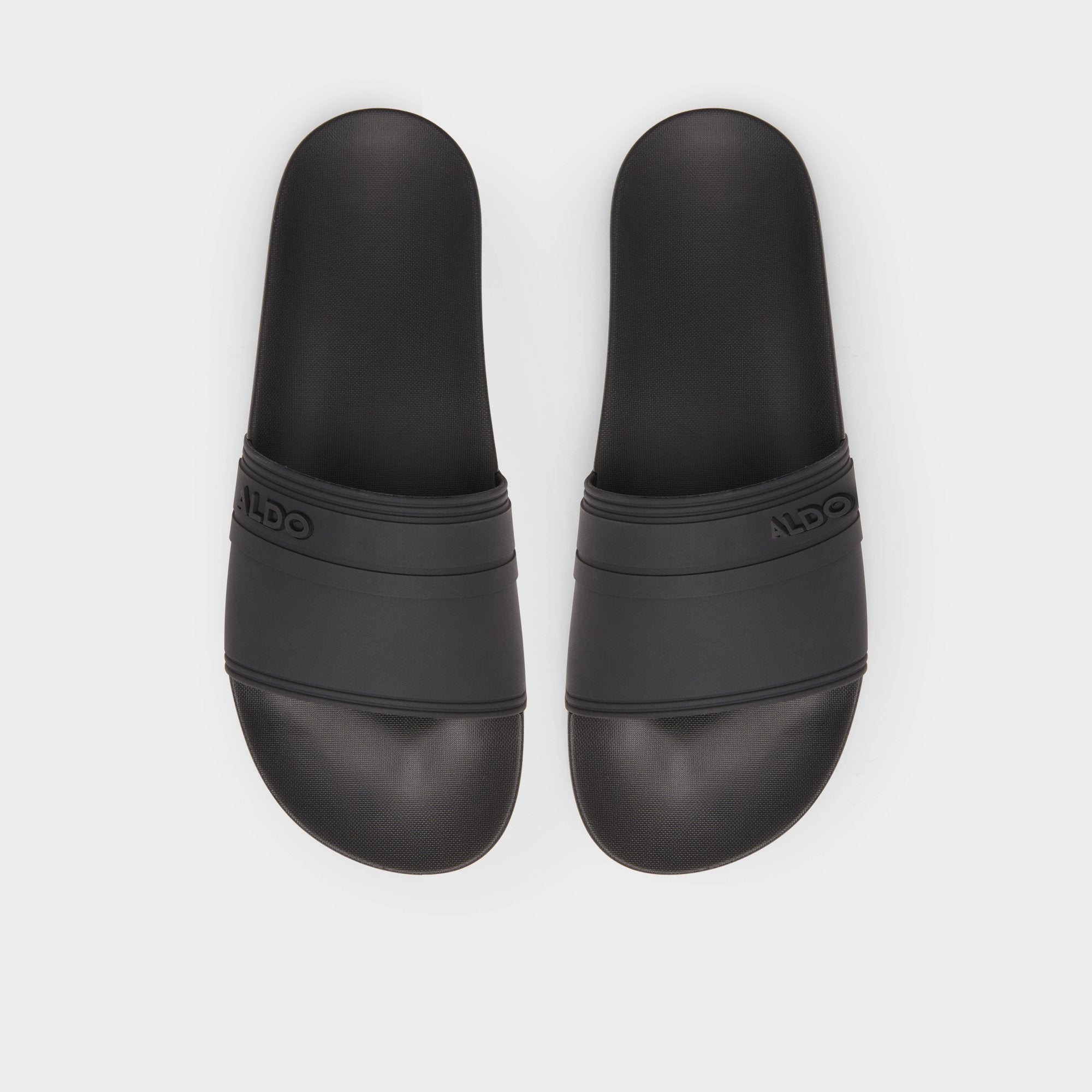 Aldo | Dinmore Black Synthetic Rubber Men's Slides - Slide sandal