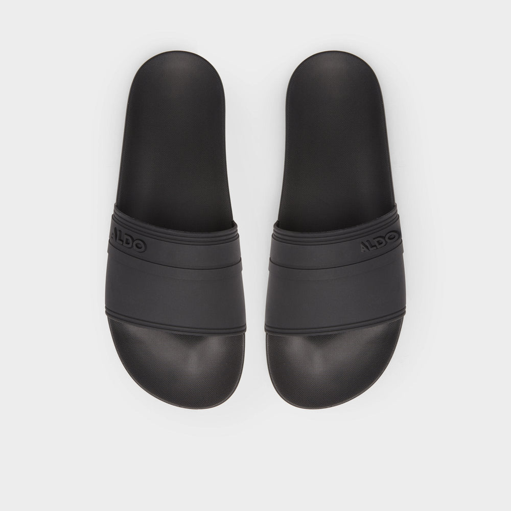 Aldo | Dinmore Black Synthetic Rubber Men's Slides - Slide sandal