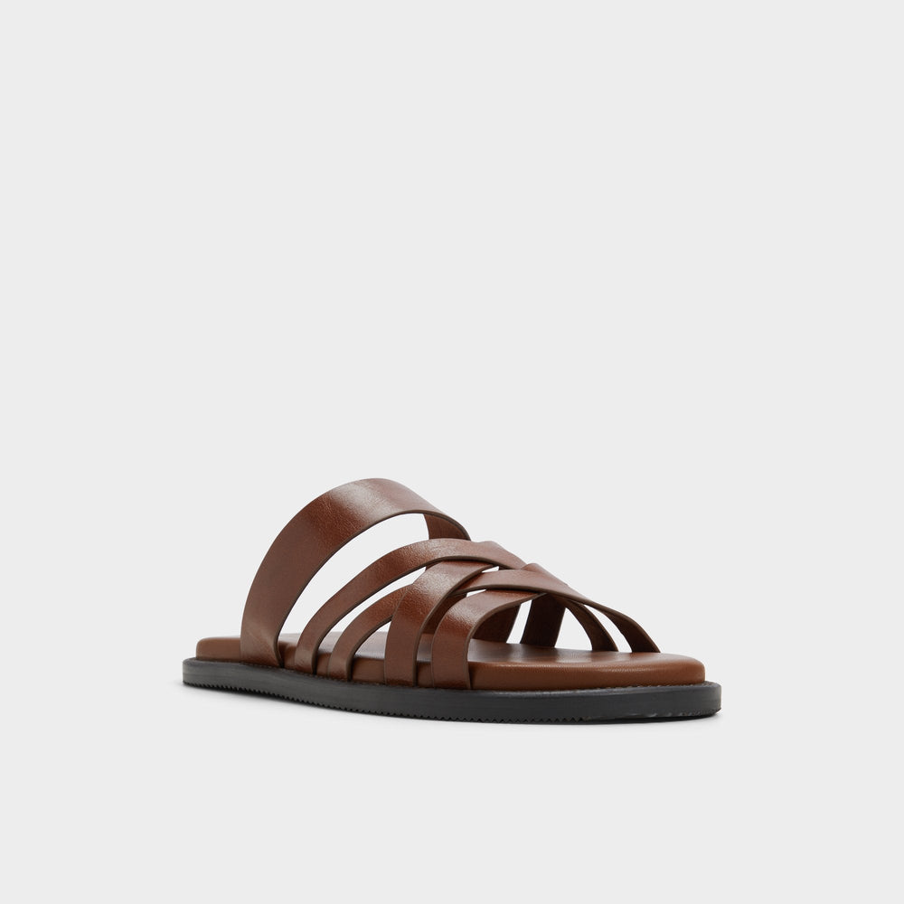 Aldo | Haniff Cognac Men's Sandals & Slides - Strappy flat sandal