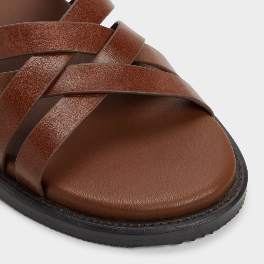 Aldo | Haniff Cognac Men's Sandals & Slides - Strappy flat sandal