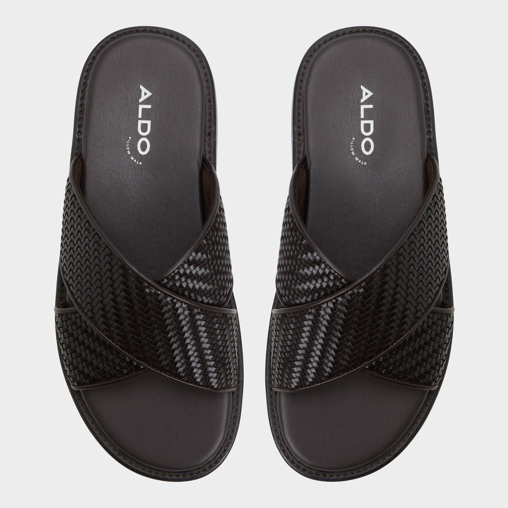 Aldo | Tarik Dark Brown Men's Sandals & Slides - Slide sandal