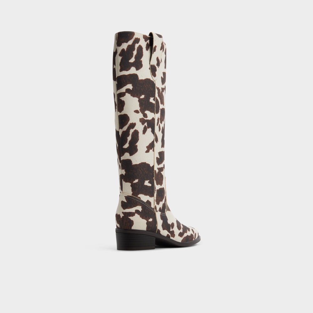 Aldo | Kaydia in Open Brown 14179225 - Western knee-high boot, Block heel