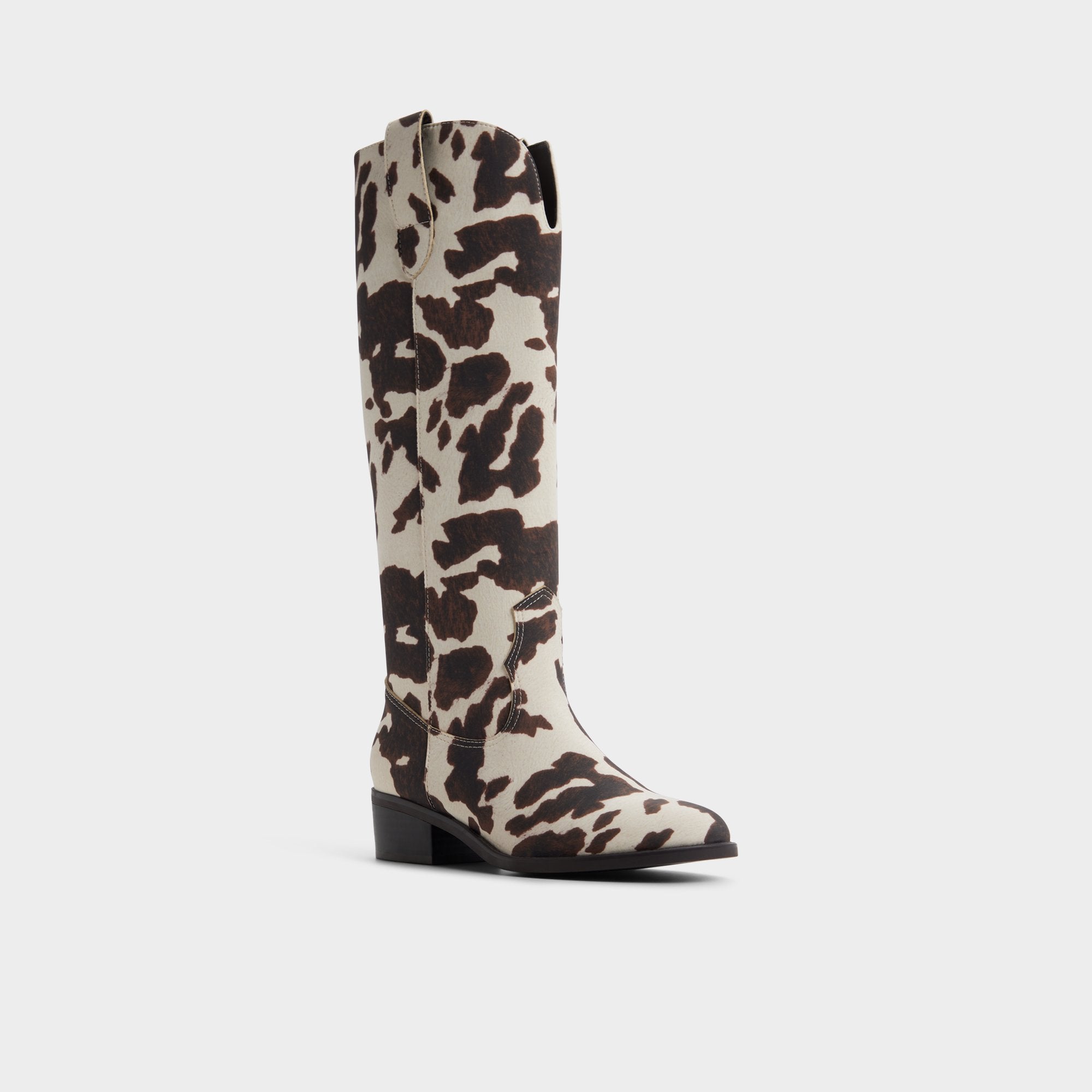 Aldo | Kaydia in Open Brown 14179225 - Western knee-high boot, Block heel