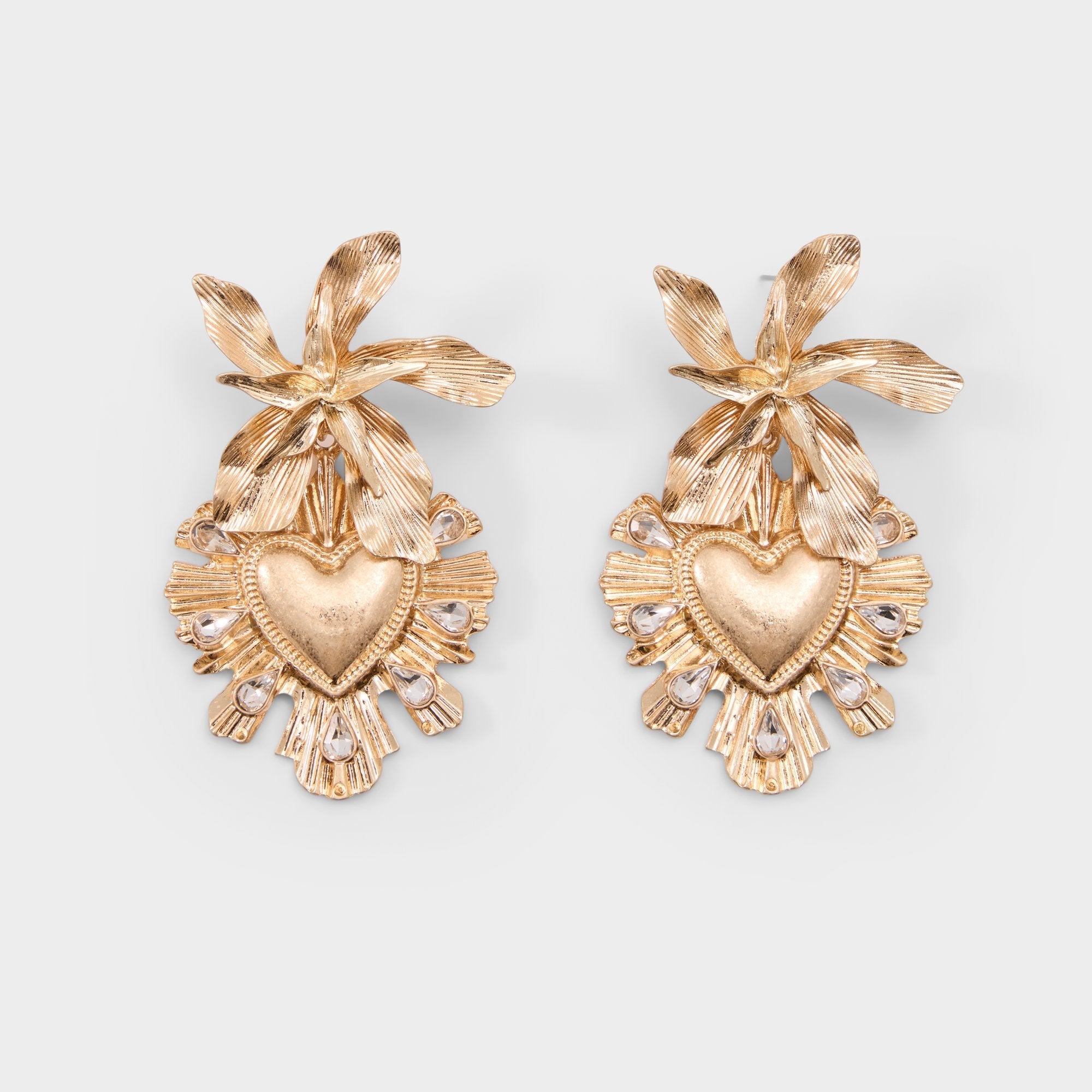 Aldo | Scarllett in Gold Clear Multi - Chandelier earrings
