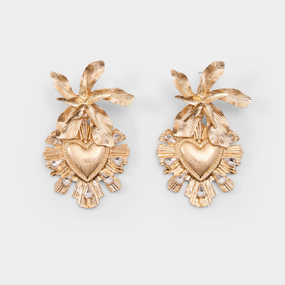 Aldo | Scarllett in Gold Clear Multi - Chandelier earrings
