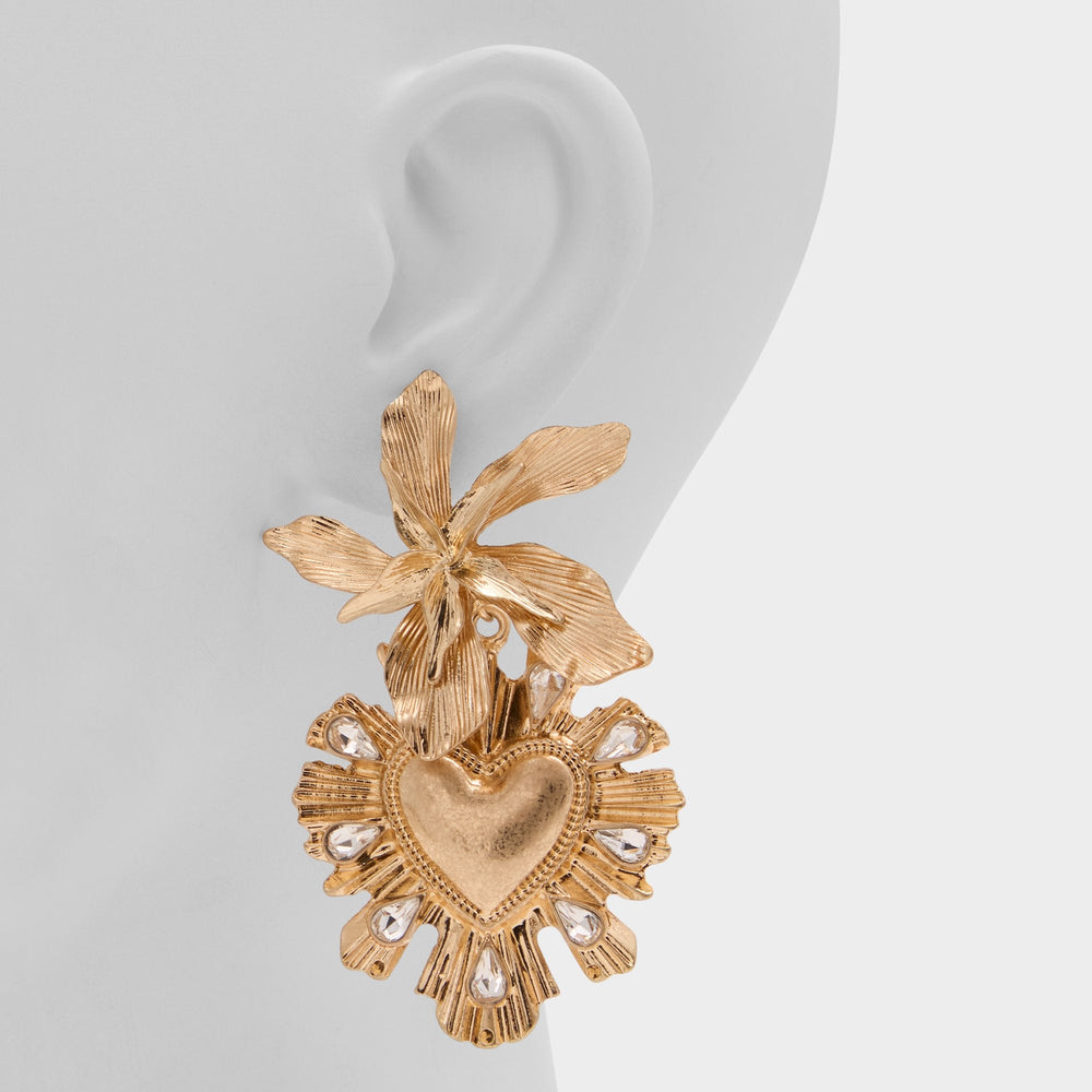 Aldo | Scarllett in Gold Clear Multi - Chandelier earrings