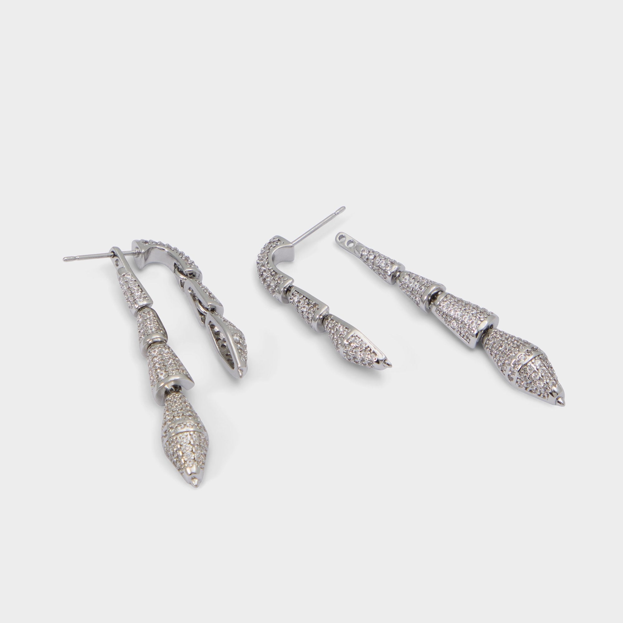 Aldo | Serrpente in Silver Clear Multi - Statement earrings