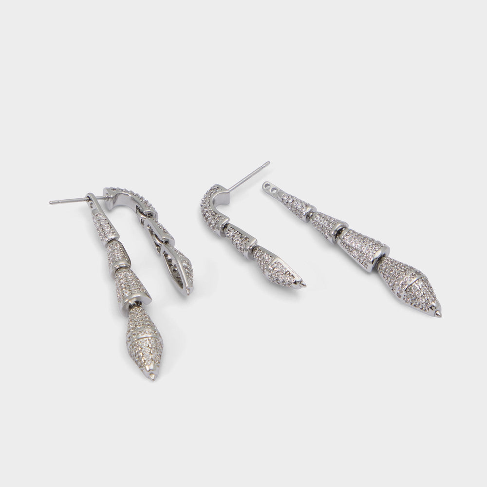 Aldo | Serrpente in Silver Clear Multi - Statement earrings