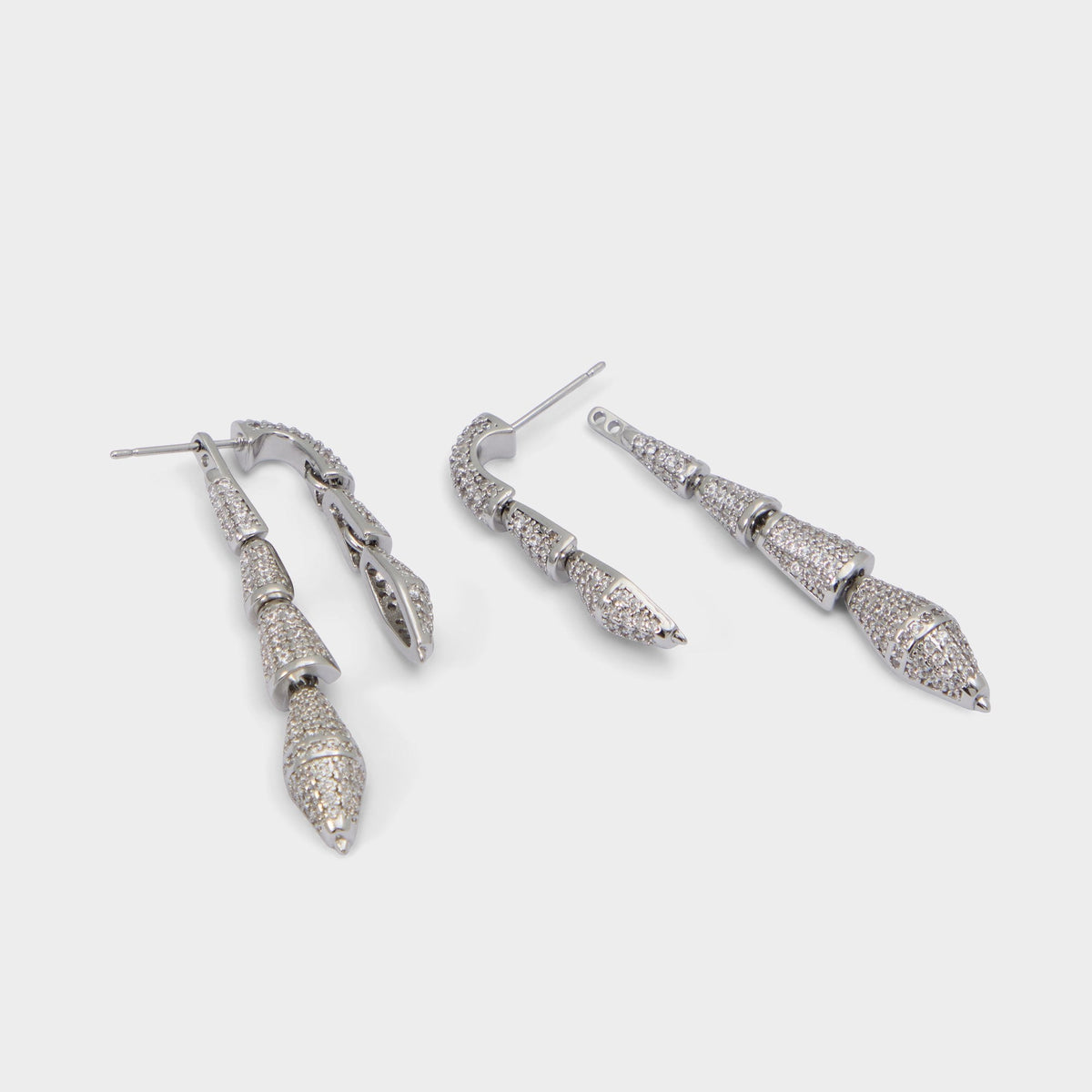 Aldo | Serrpente in Silver Clear Multi - Statement earrings