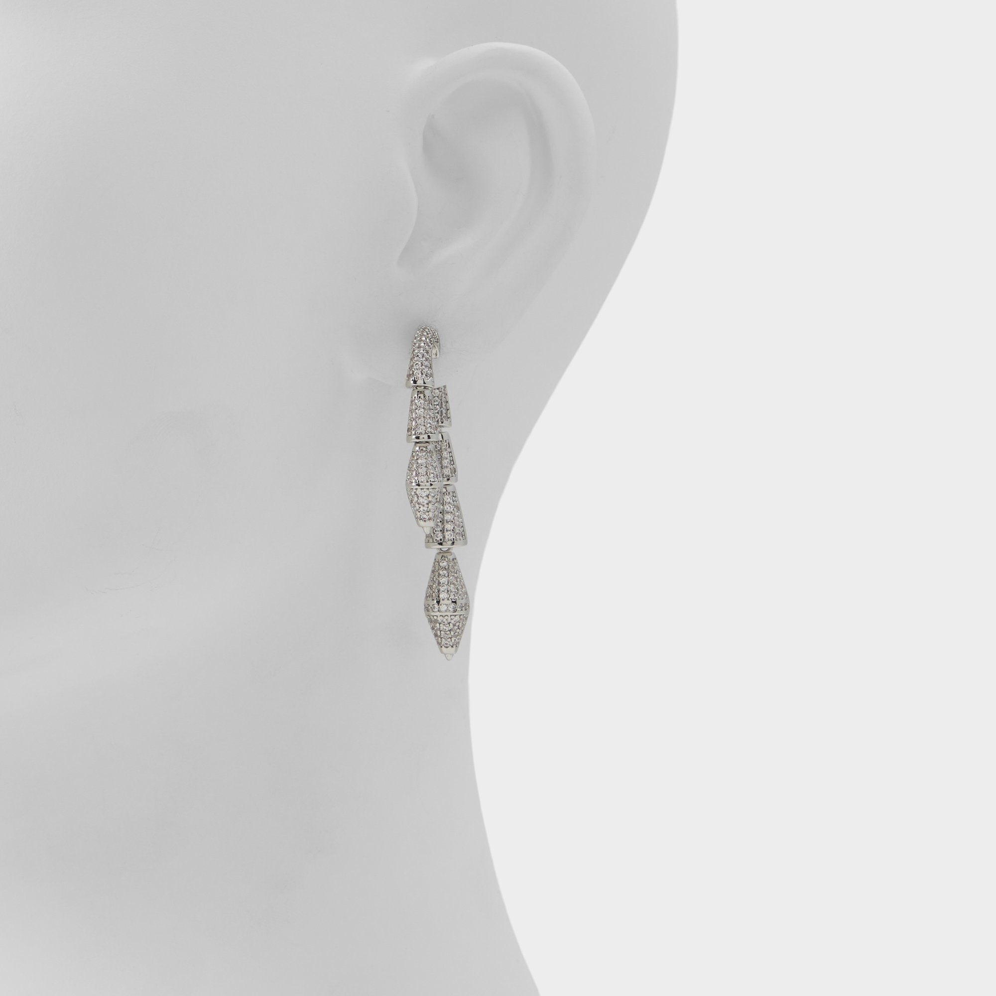 Aldo | Serrpente in Silver Clear Multi - Statement earrings
