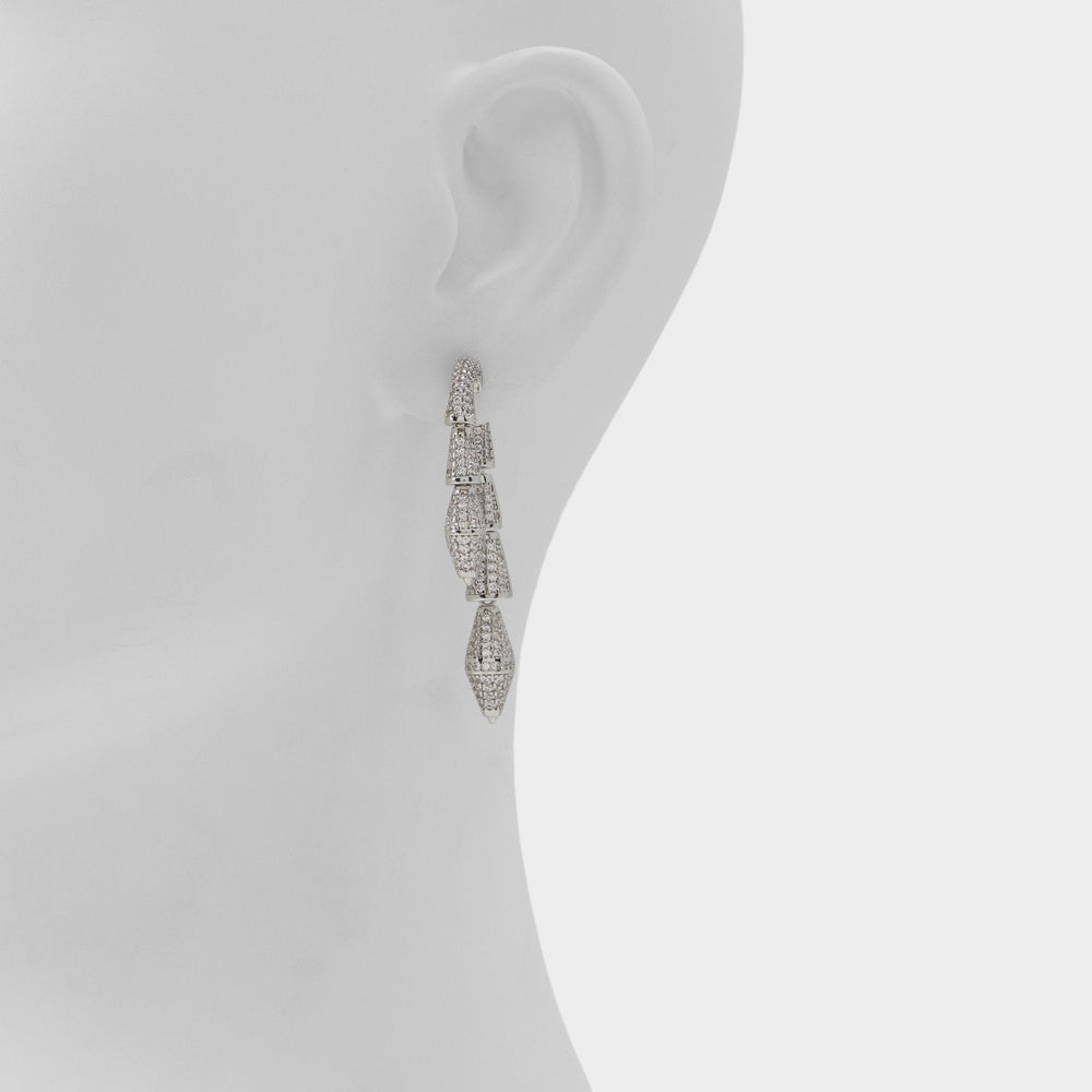 Aldo | Serrpente in Silver Clear Multi - Statement earrings