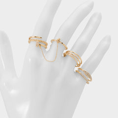 Aldo | Ringsies in Gold Clear Multi - Multi finger rings