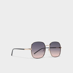 Aldo | Elbamadar Black/Gold Multi Women's Square - Square sunglasses