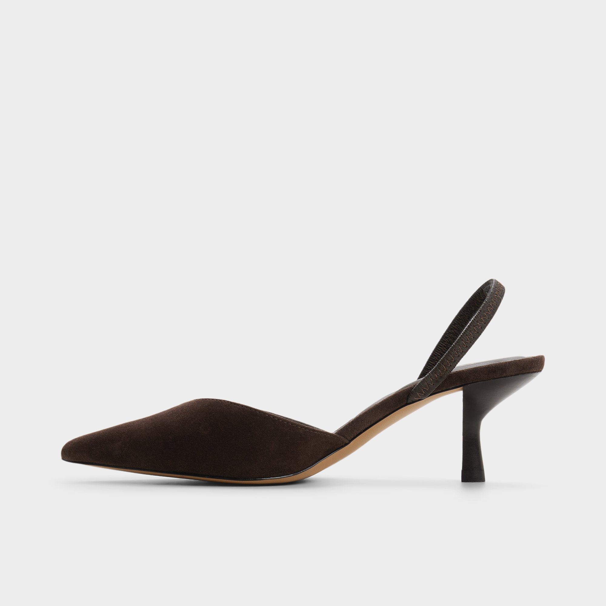 Aldo | Re in Olivia Dark Brown - Sling back high heel, Stiletto heel