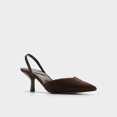 Aldo | Re in Olivia Dark Brown - Sling back high heel, Stiletto heel