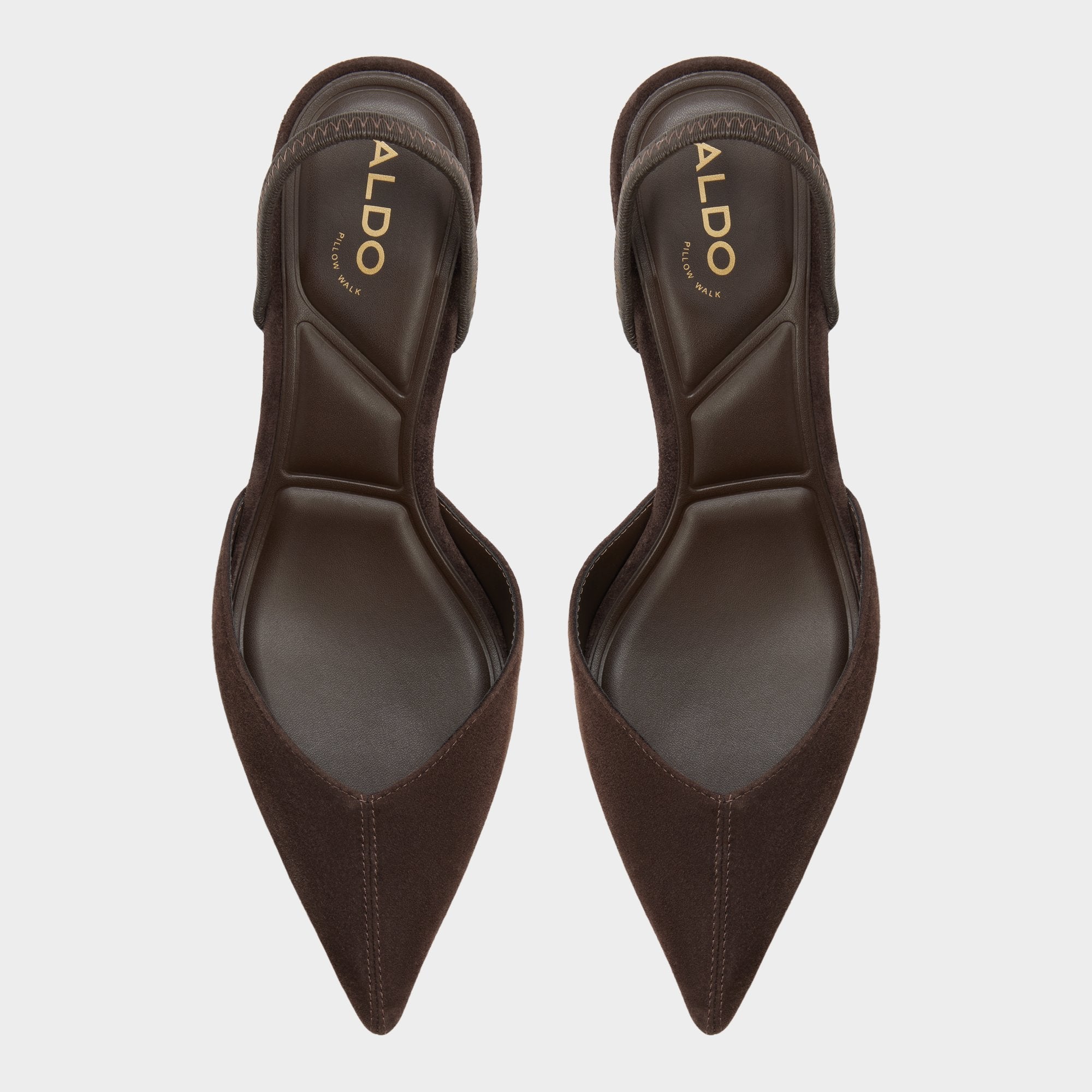 Aldo | Re in Olivia Dark Brown - Sling back high heel, Stiletto heel