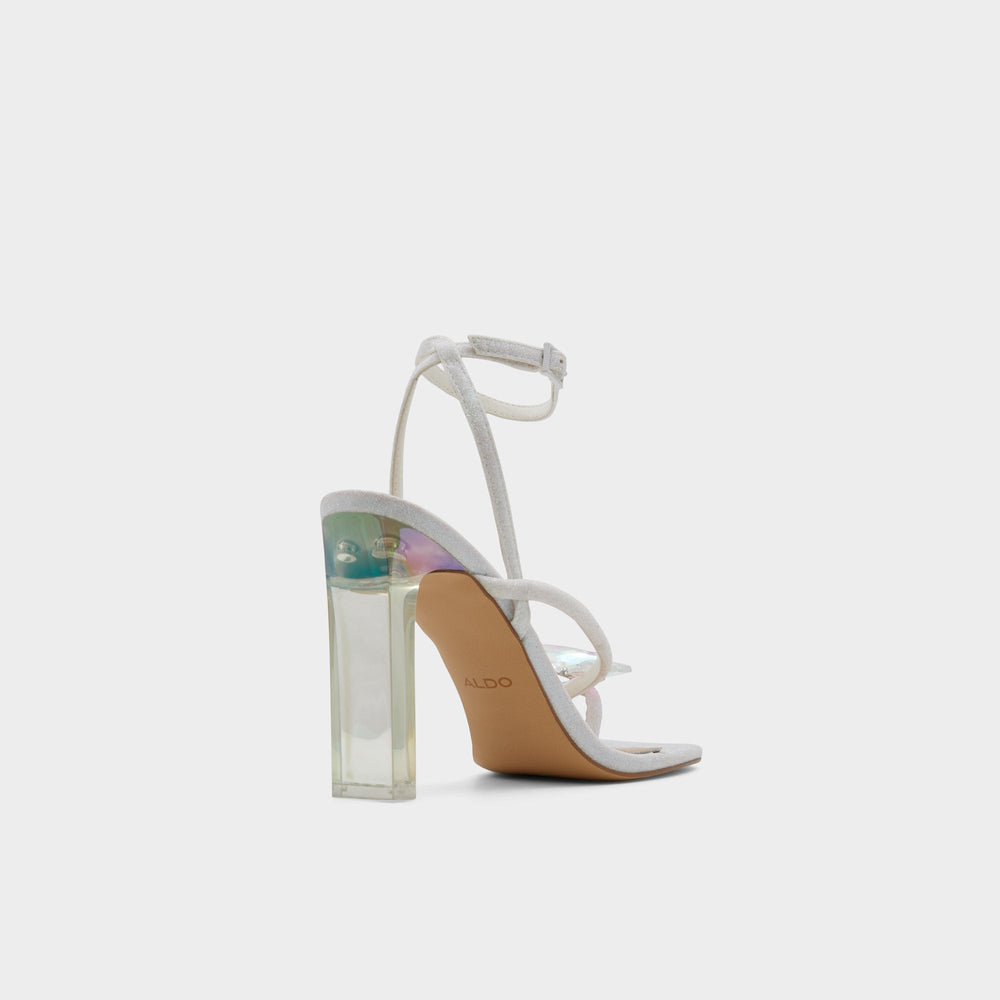 Aldo | Pepela in White - Strappy heeled sandal, Block heel