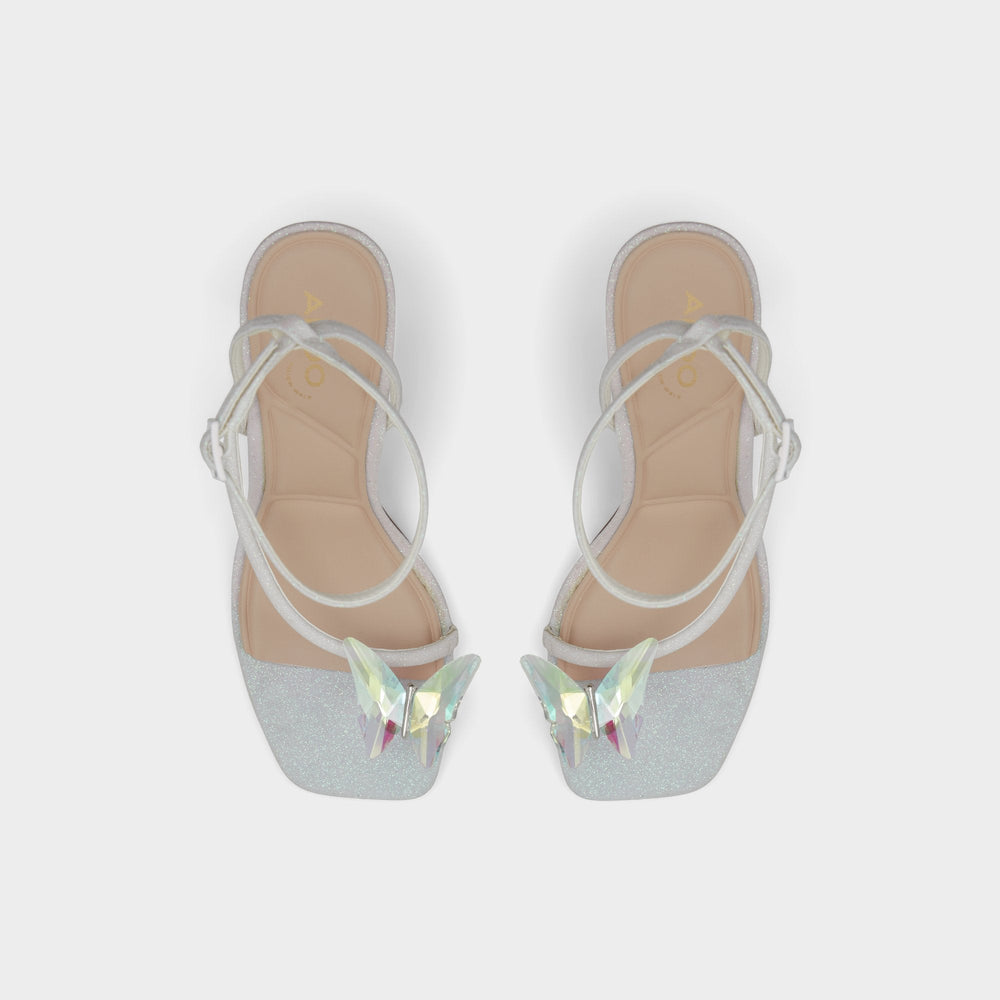 Aldo | Pepela in White - Strappy heeled sandal, Block heel