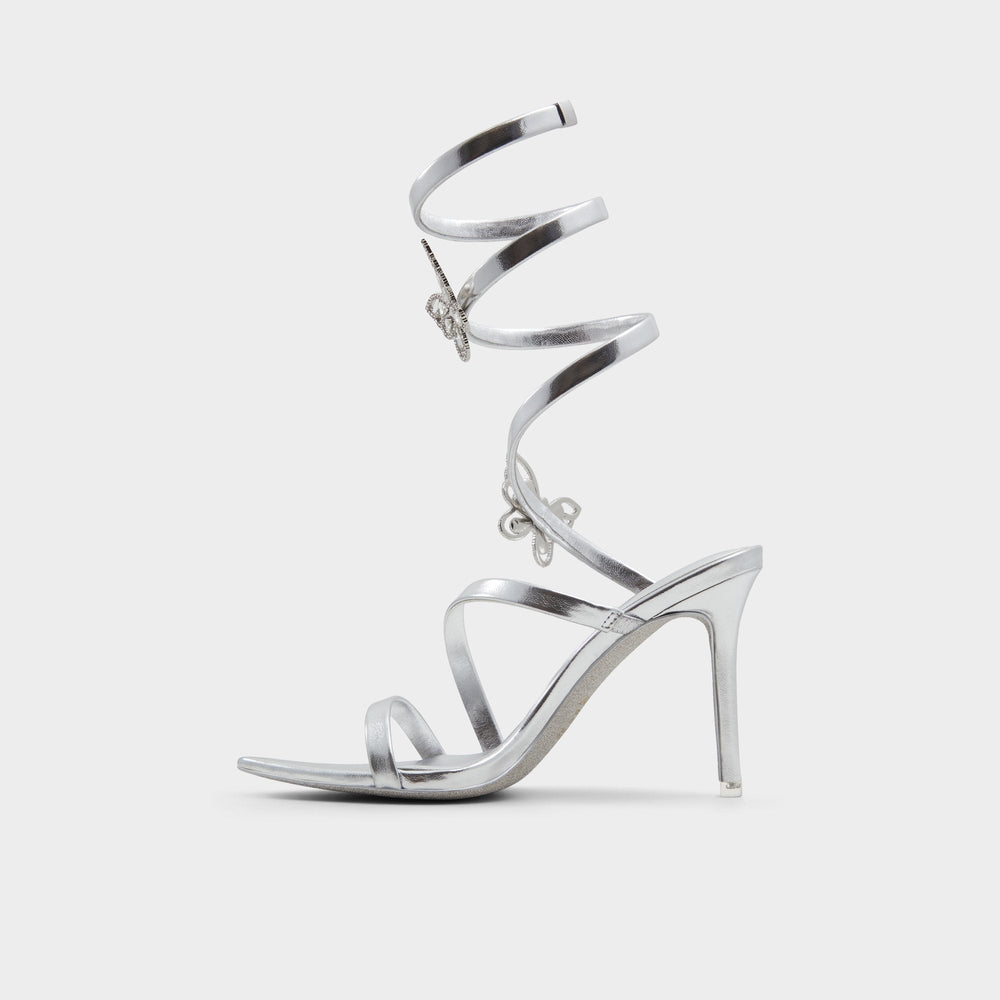 Aldo | Ocia in Silver - Stiletto strappy sandal
