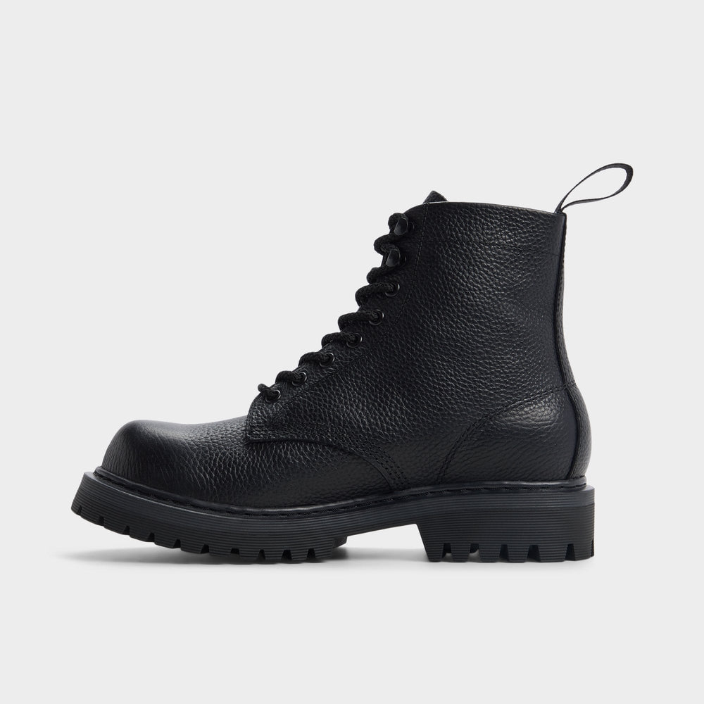Aldo | Doublezero in Other Black - Combat boot, Lug sole