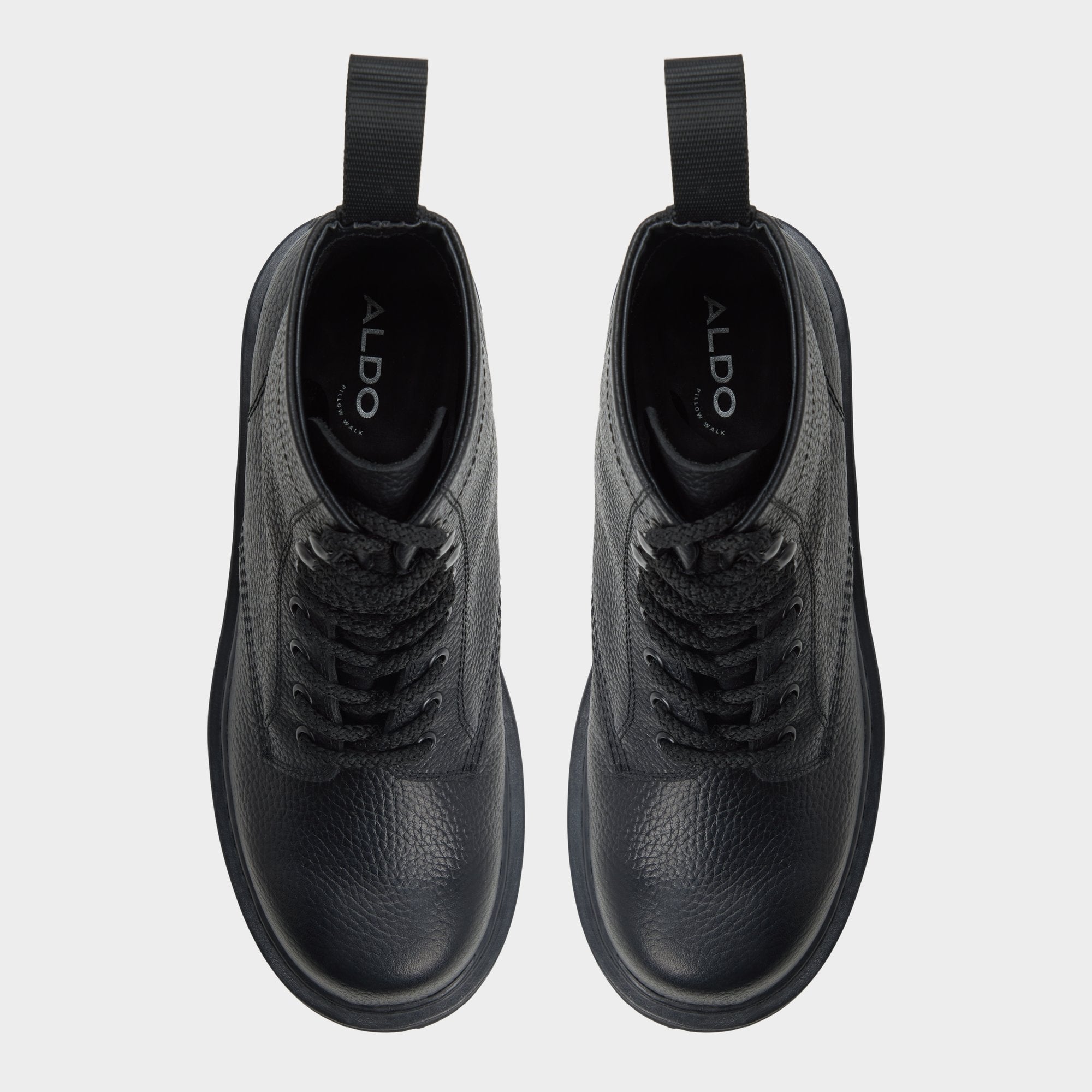 Aldo | Doublezero in Other Black - Combat boot, Lug sole