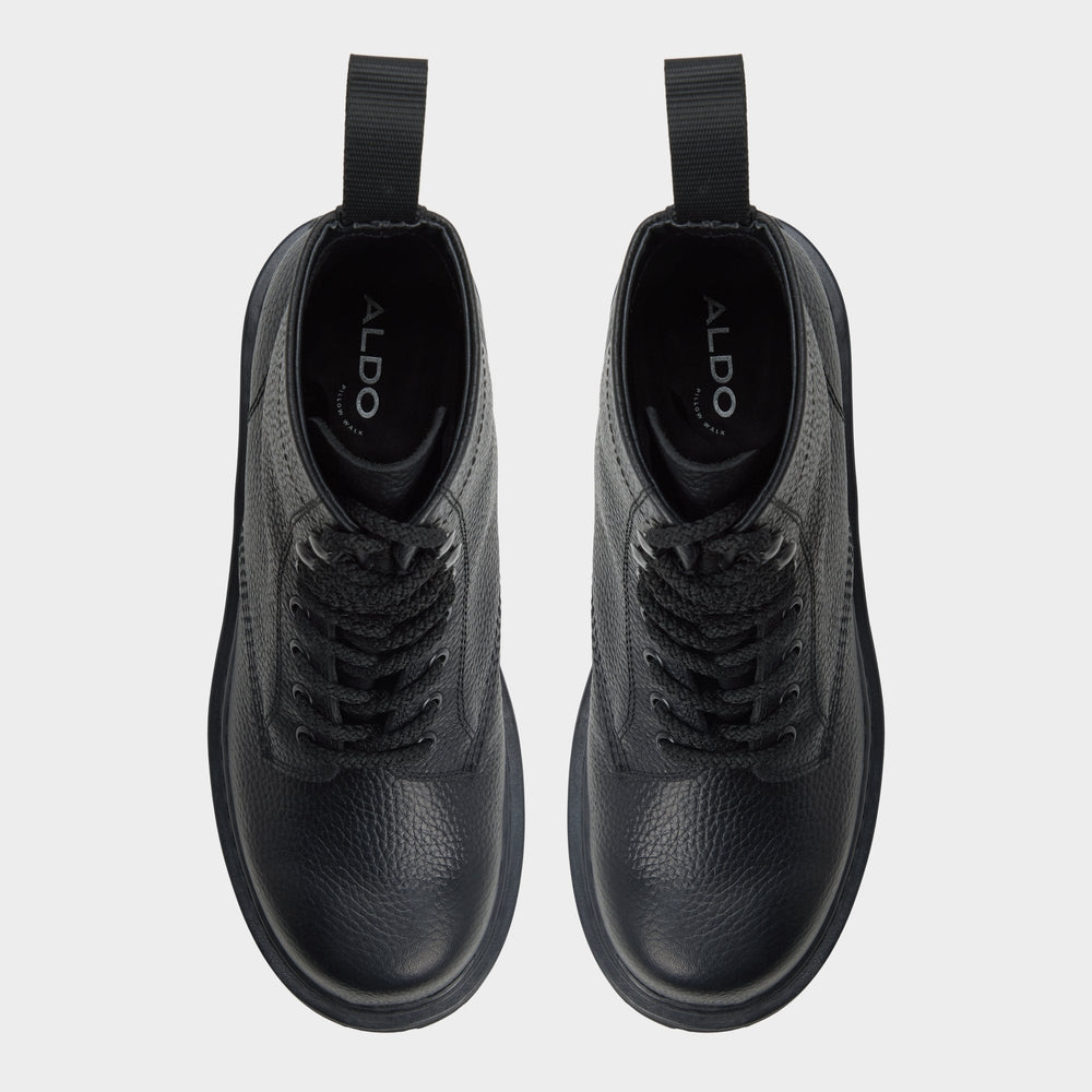 Aldo | Doublezero in Other Black - Combat boot, Lug sole