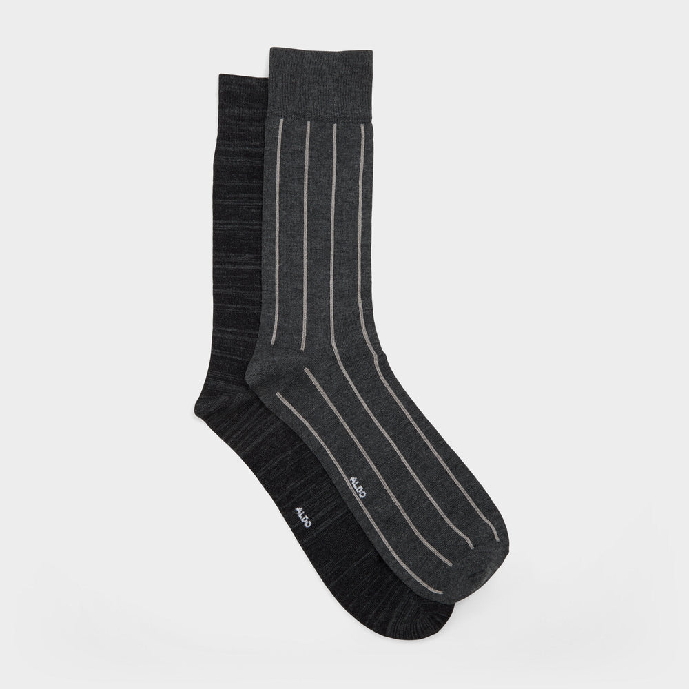 Aldo | Nightstripe in Dark Grey - Crew socks