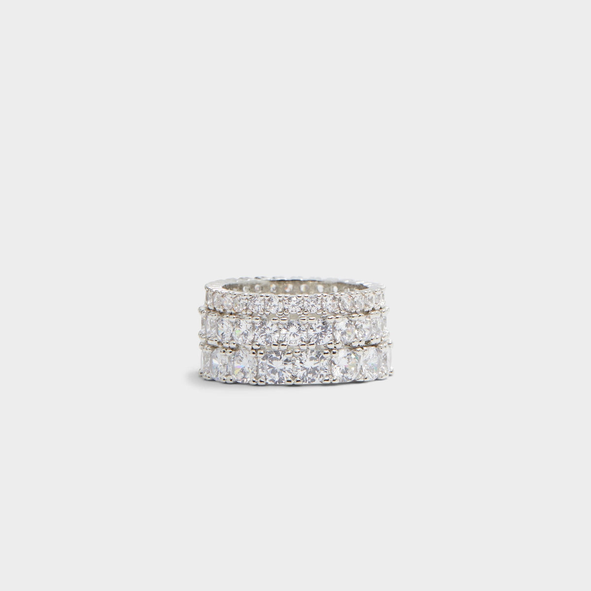Aldo | Uniawen Silver/Clear Multi Women's Rings - Stackable rings
