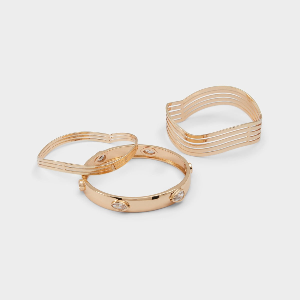 Aldo | Wiralin in Gold Clear Multi - Bangle bracelet