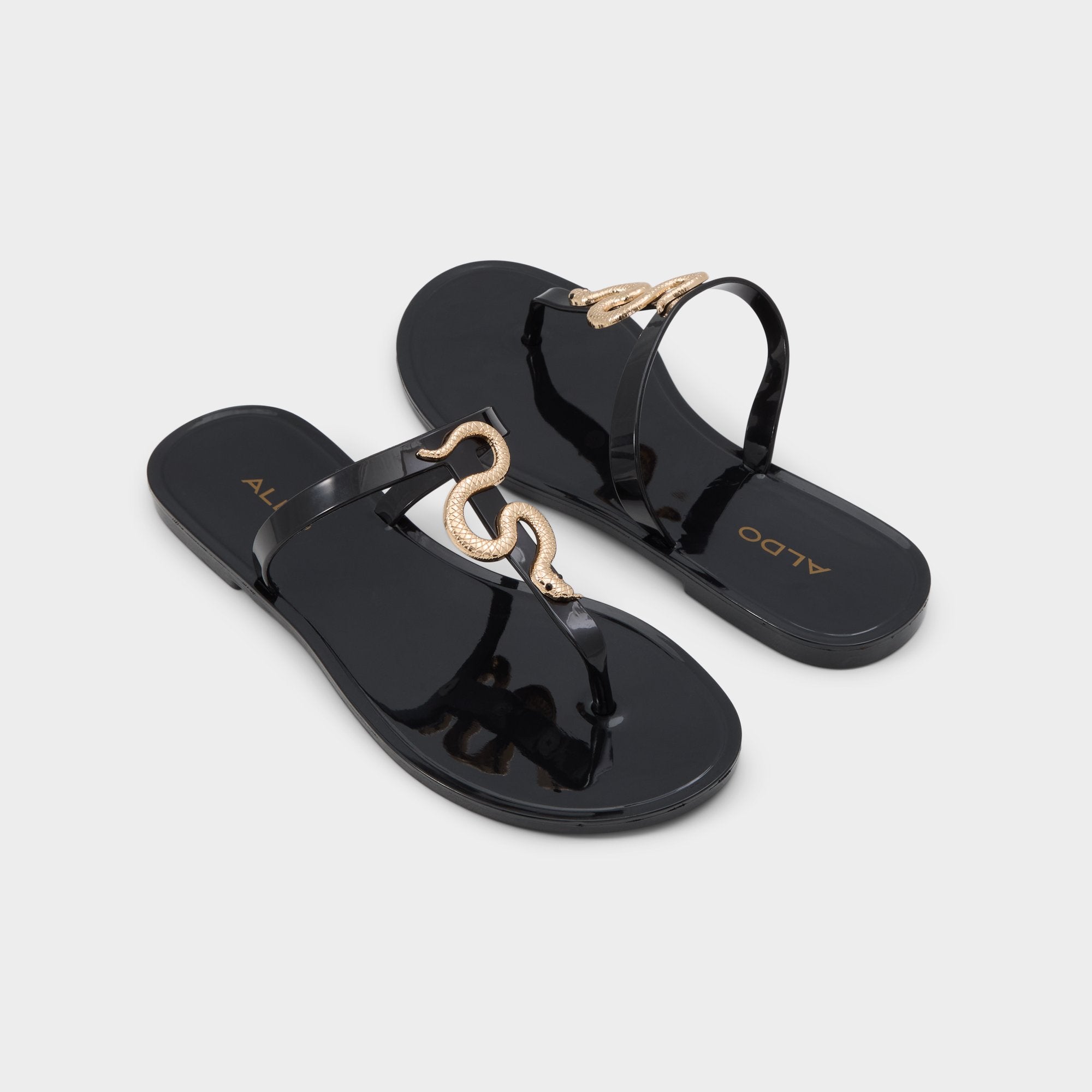 Aldo | Apanie in Black Gold Multi - Jelly sandal