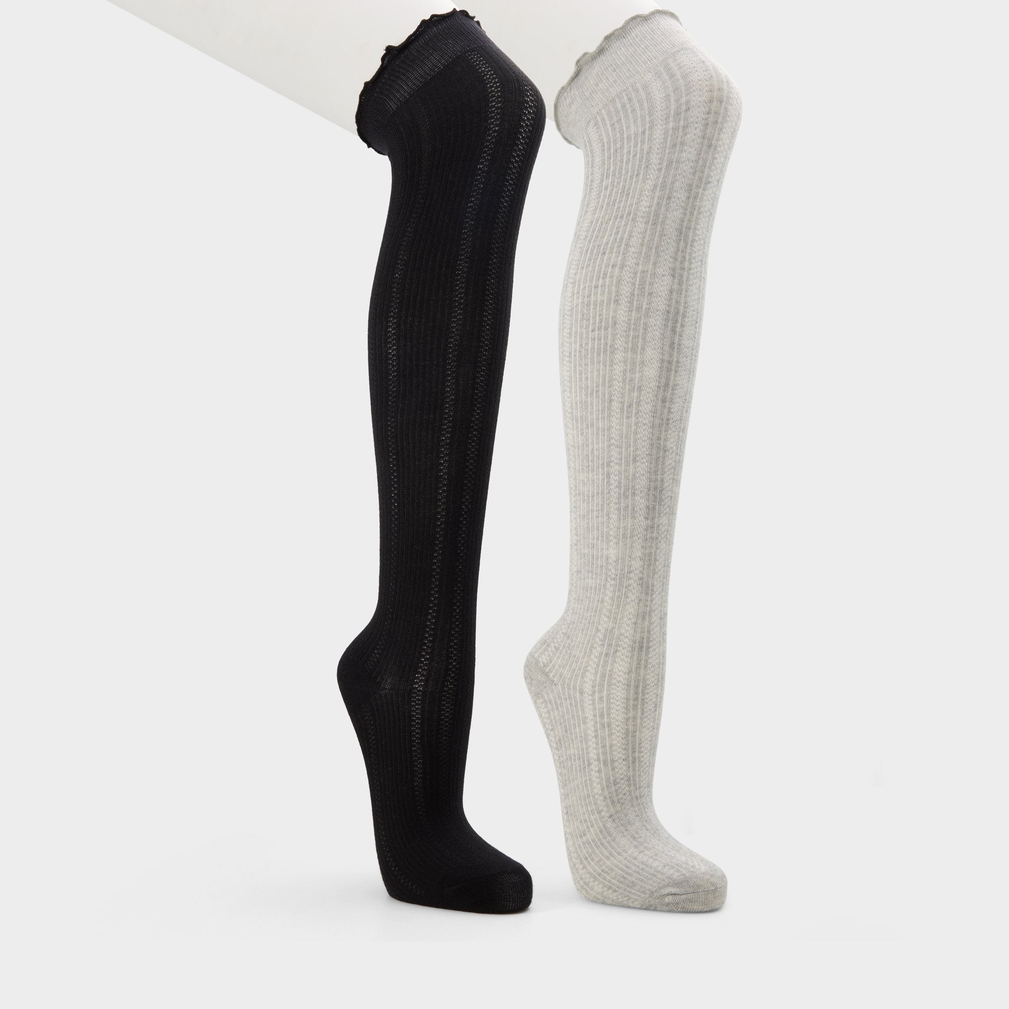 Aldo | Frillie in Black White - Knee high socks