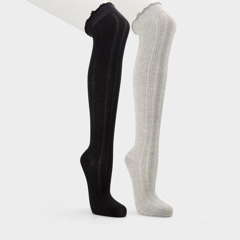 Aldo | Frillie in Black White - Knee high socks