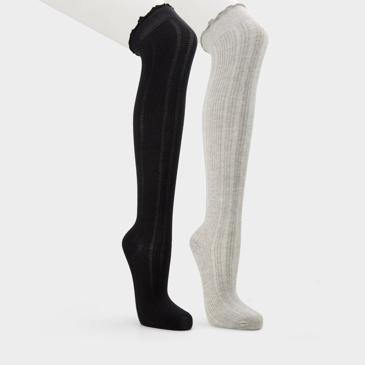 Aldo | Frillie in Black White - Knee high socks